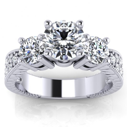 Round Cut Diamond Engagement Ring 0 75 2 5 Carat 4 Prongs 3 Stones In White Or Yellow Gold 14kt Or 18kt Herbal Motive 402 Buy cheap engagement rings and diamond jewelry such as earrings, solitaire rings, wedding bands at biggestdiamond.com and save up to 85%. biggest diamond biggestdiamond